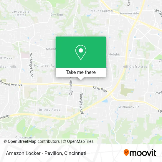 Amazon Locker - Pavilion map