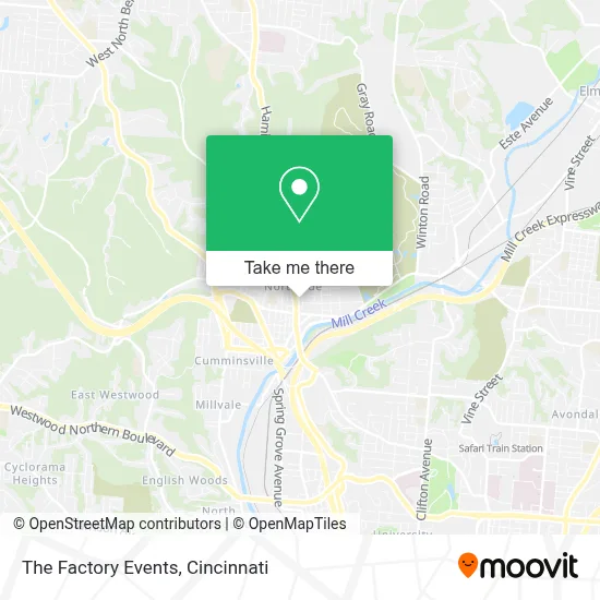 The Factory Events map