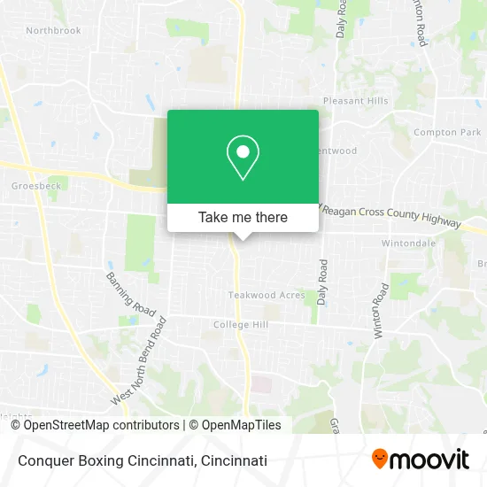 Conquer Boxing Cincinnati map