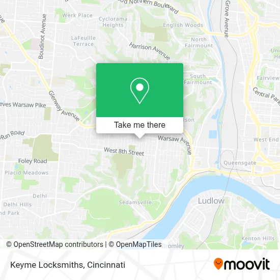 Keyme Locksmiths map