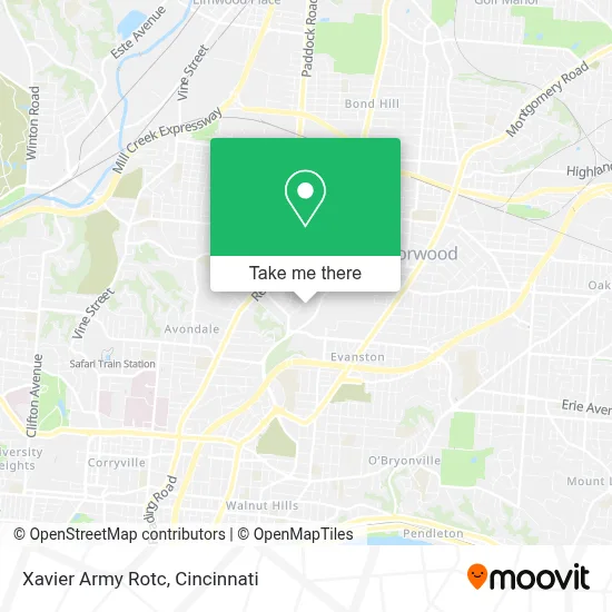 Xavier Army Rotc map