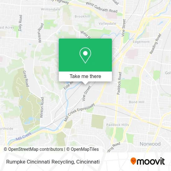 Rumpke Cincinnati Recycling map