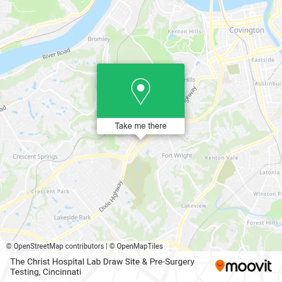 The Christ Hospital Lab Draw Site & Pre-Surgery Testing map