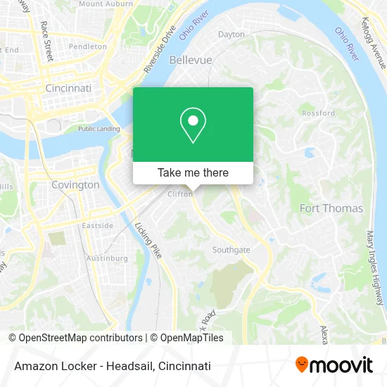 Amazon Locker - Headsail map