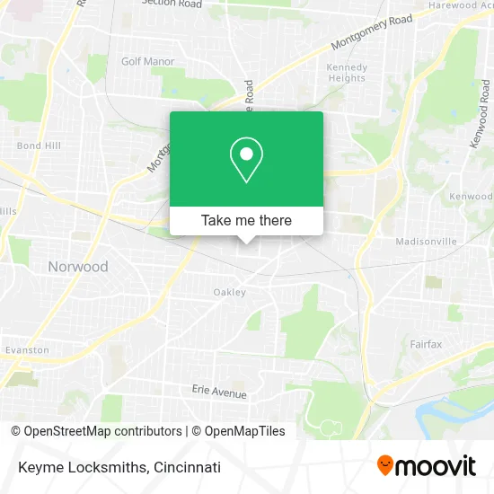 Keyme Locksmiths map