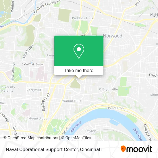 Naval Operational Support Center map