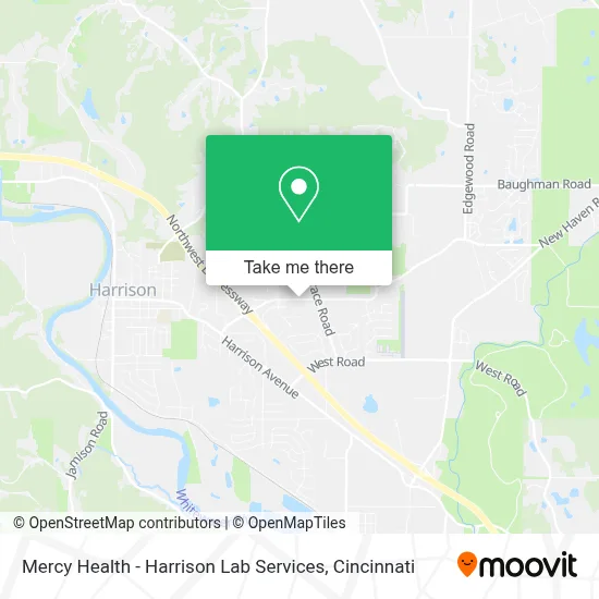 Mercy Health - Harrison Lab Services map