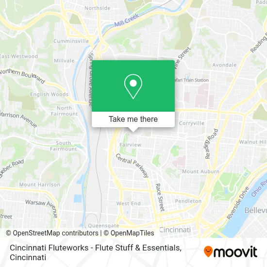 Cincinnati Fluteworks - Flute Stuff & Essentials map