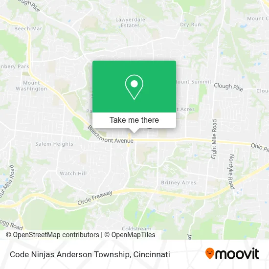 Code Ninjas Anderson Township map