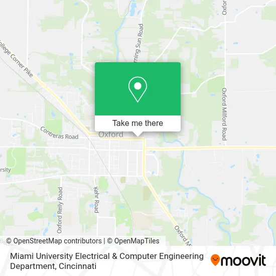 Miami University Electrical & Computer Engineering Department map
