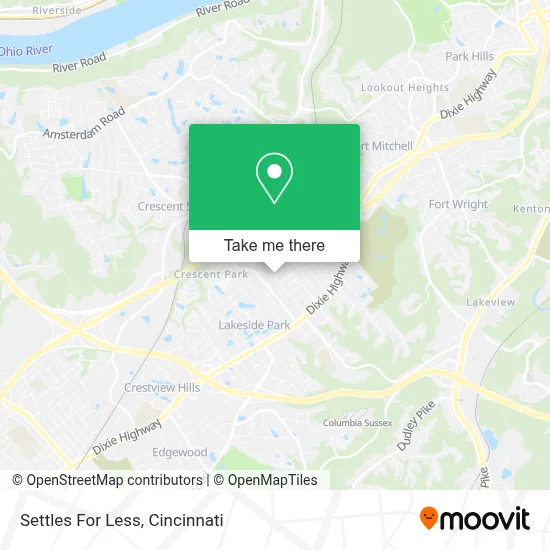 Settles For Less map