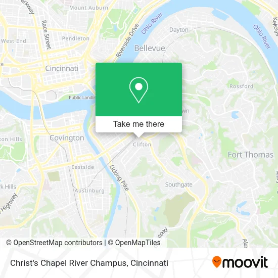 Christ's Chapel River Champus map