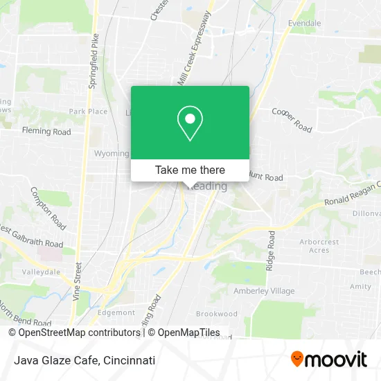 Java Glaze Cafe map