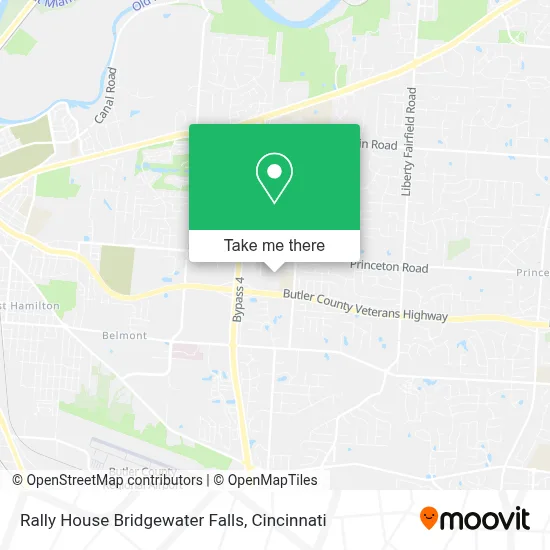 Rally House Bridgewater Falls map