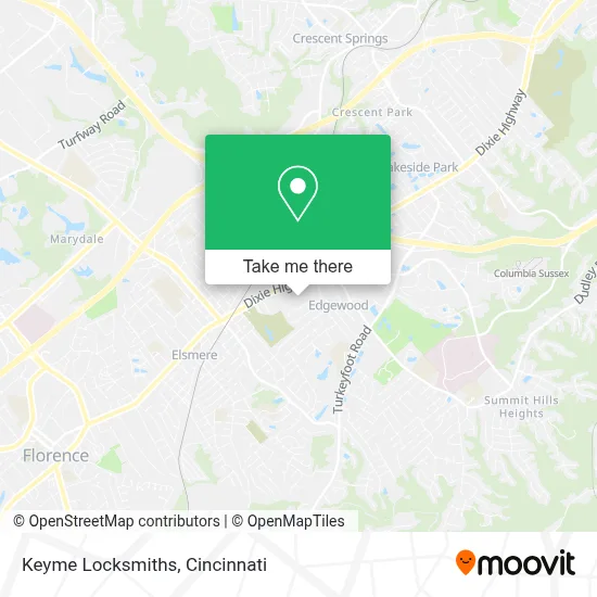 Keyme Locksmiths map
