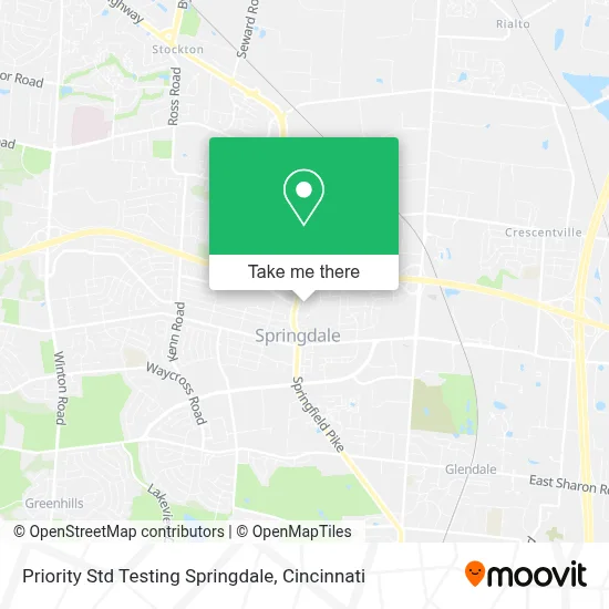 Priority Std Testing Springdale map