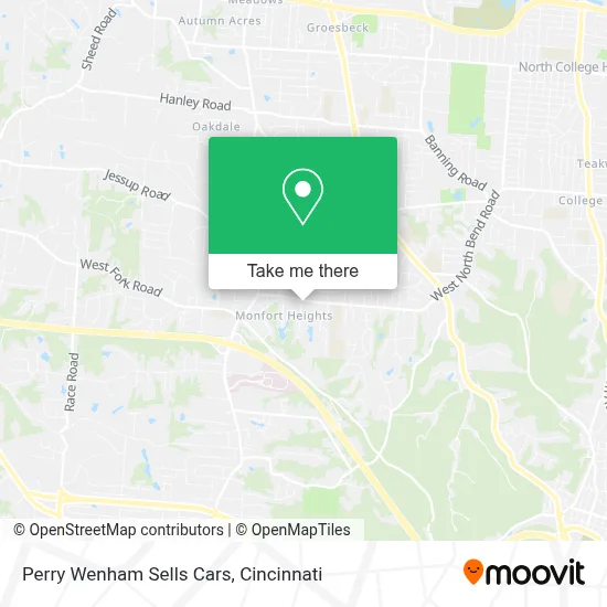 Perry Wenham Sells Cars map