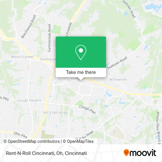 Rent-N-Roll Cincinnati, Oh map