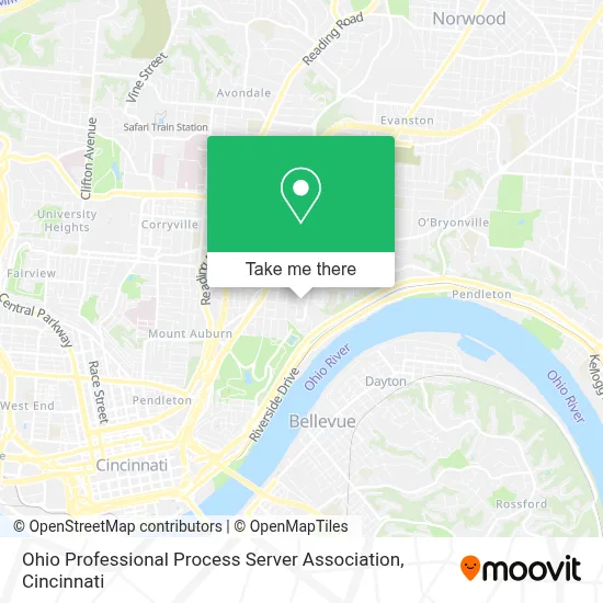 Ohio Professional Process Server Association map