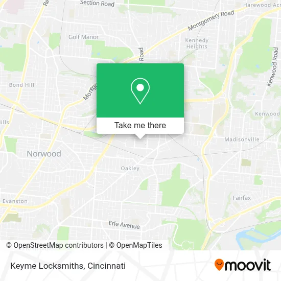 Keyme Locksmiths map