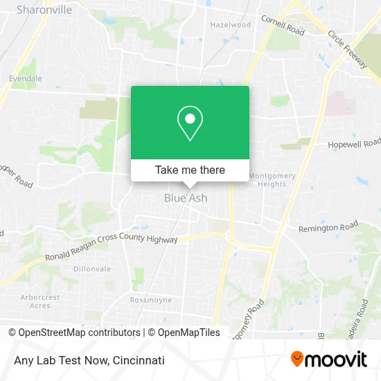 Any Lab Test Now map