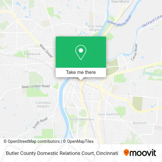 Butler County Domestic Relations Court map