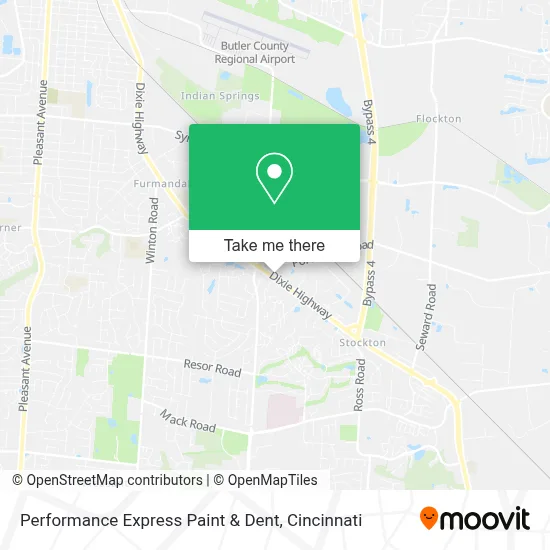 Performance Express Paint & Dent map