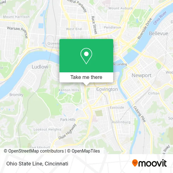 Ohio State Line map
