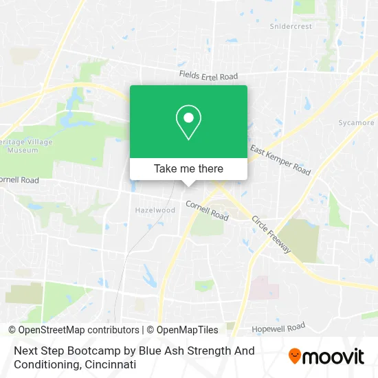 Next Step Bootcamp by Blue Ash Strength And Conditioning map