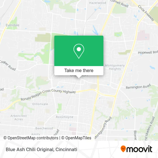 Blue Ash Chili Original map