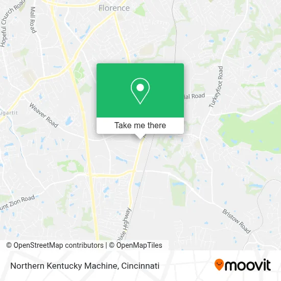 Northern Kentucky Machine map