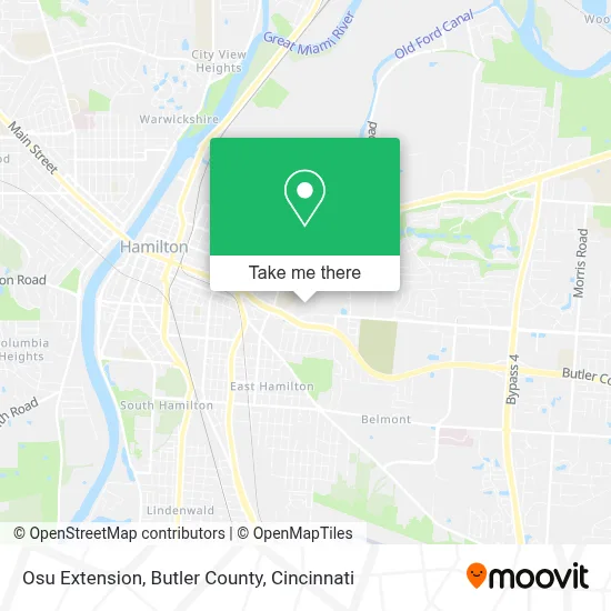 Osu Extension, Butler County map