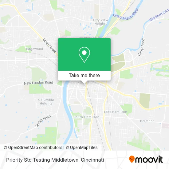 Priority Std Testing Middletown map