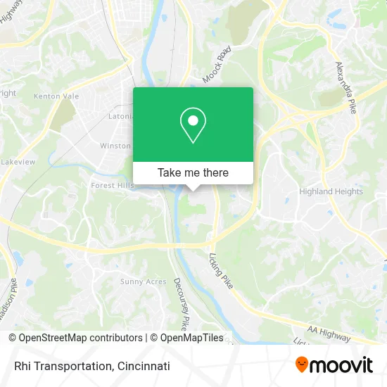 Rhi Transportation map