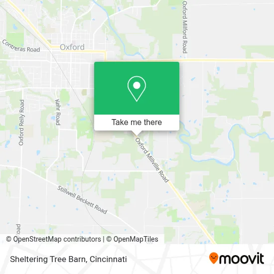 Sheltering Tree Barn map
