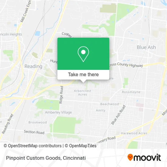 Pinpoint Custom Goods map