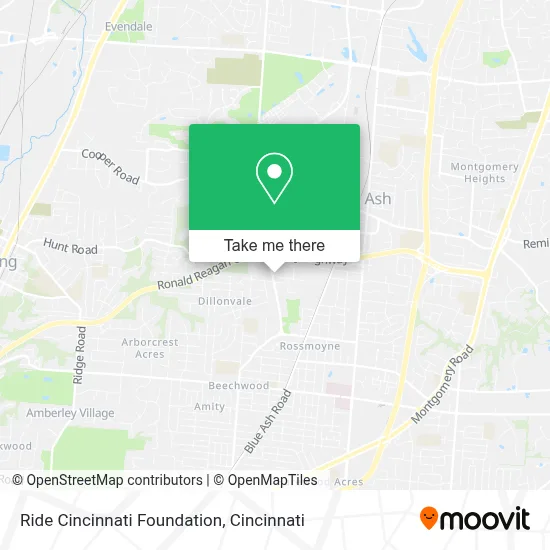 Ride Cincinnati Foundation map