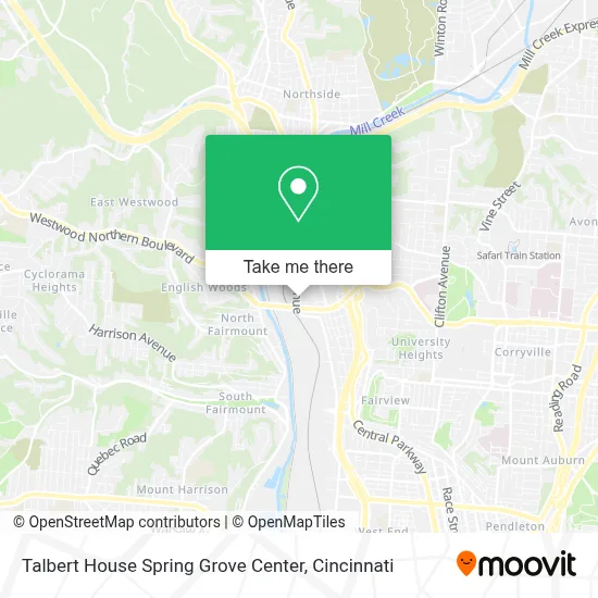 Talbert House Spring Grove Center map