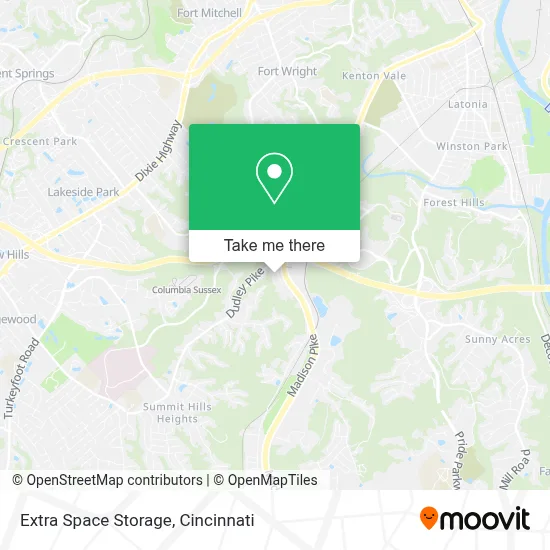 Extra Space Storage map