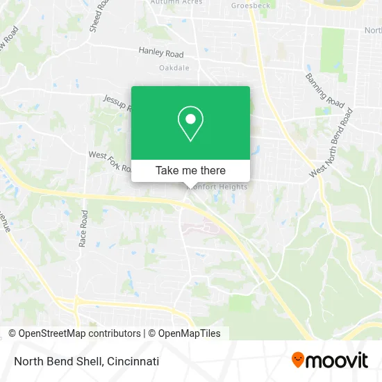 North Bend Shell map