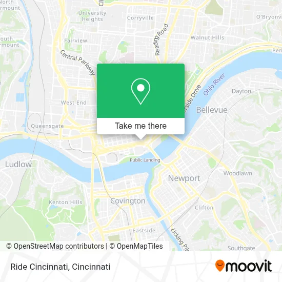 Ride Cincinnati map