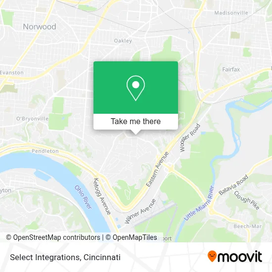 Select Integrations map