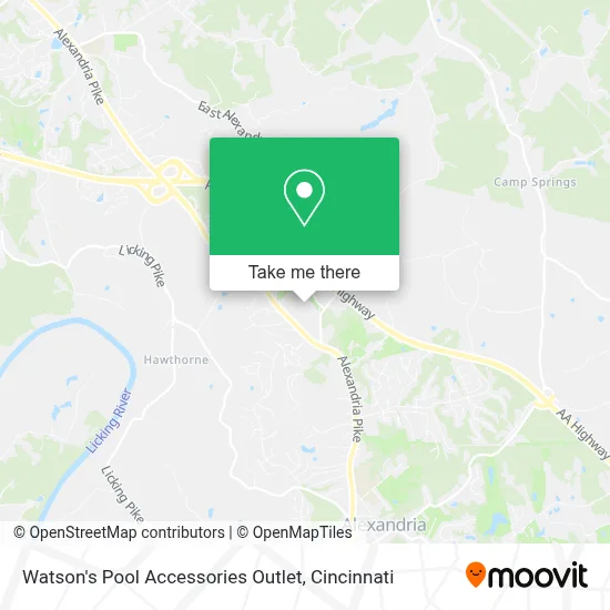 Watson's Pool Accessories Outlet map