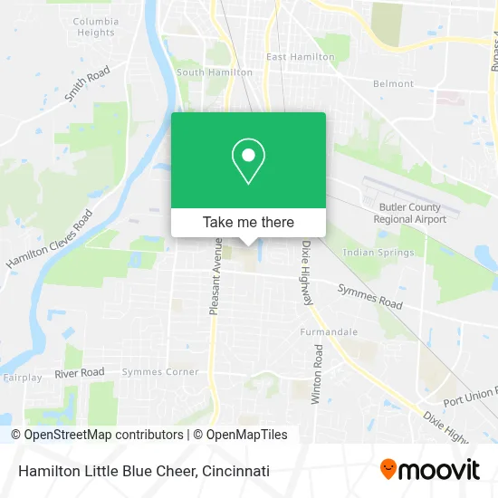 Hamilton Little Blue Cheer map