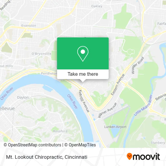 Mt. Lookout Chiropractic map