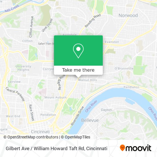 Gilbert Ave / William Howard Taft Rd map