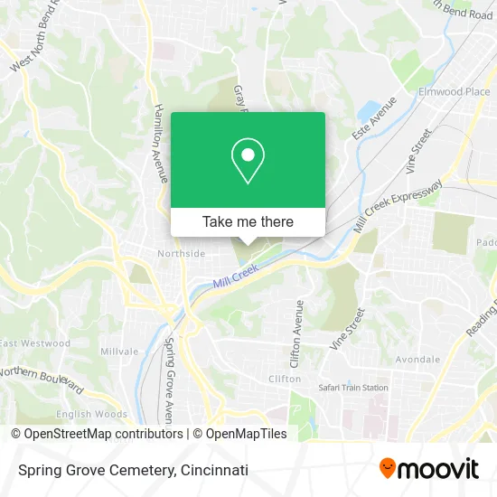 Spring Grove Cemetery map