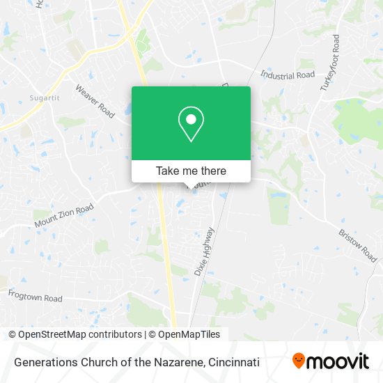 Generations Church of the Nazarene map