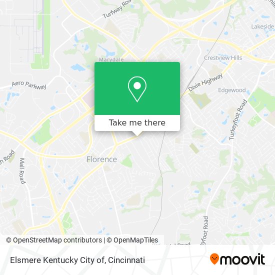 Elsmere Kentucky City of map
