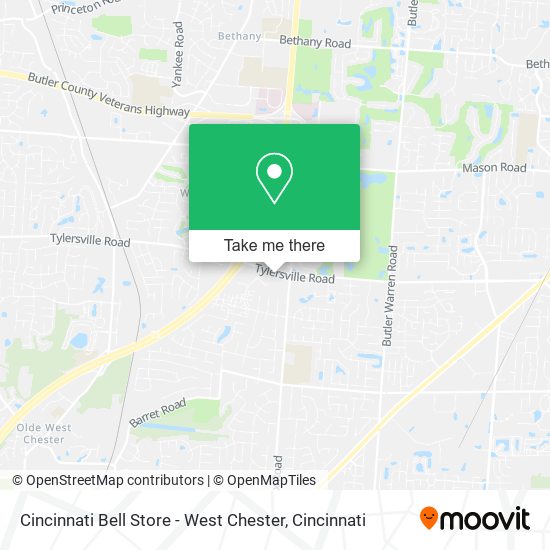 Cincinnati Bell Store - West Chester map